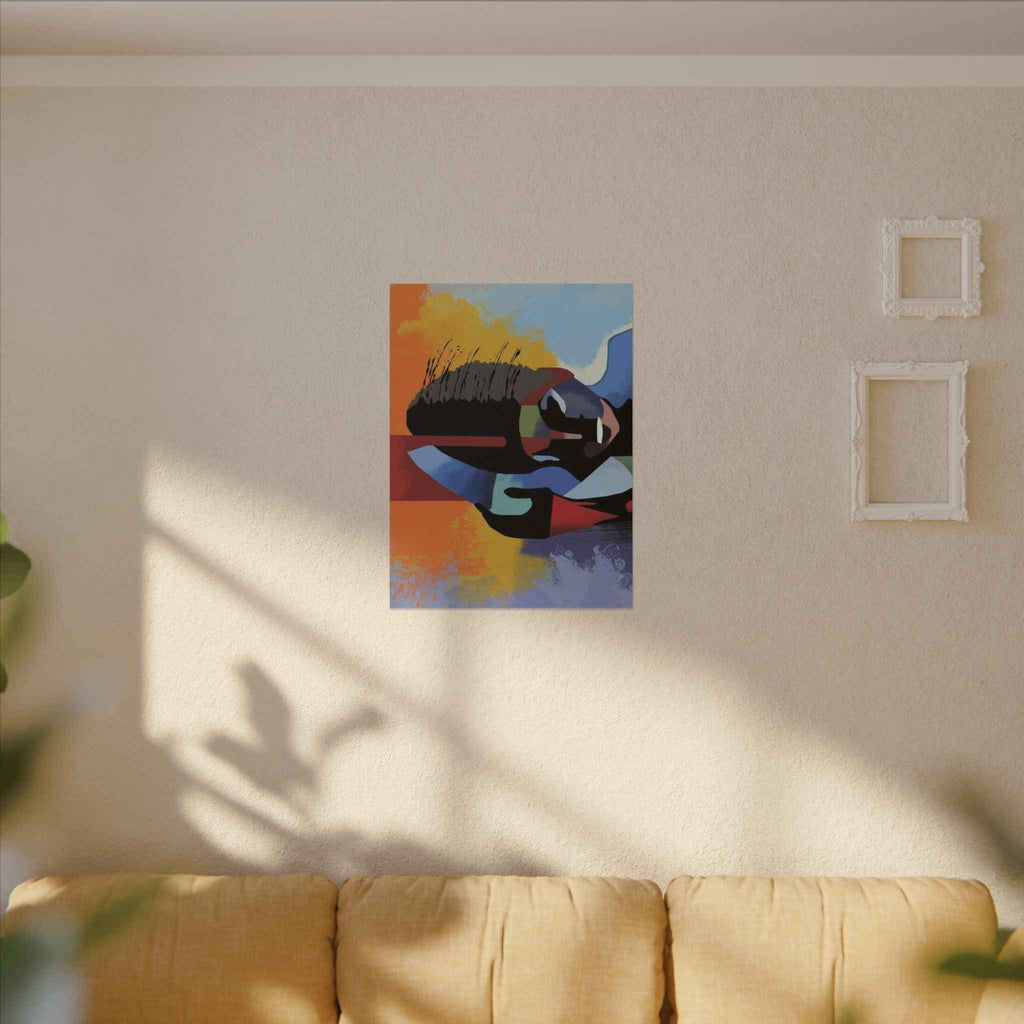 Abstract Guitar Art Canvas - Colorful Modern Music Wall Decor for Your Space - TheKaraHan