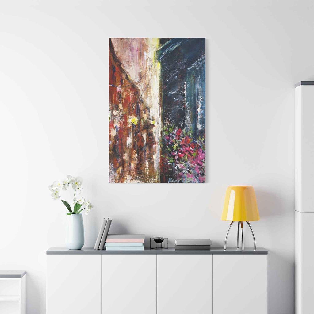 Abstract Floral Canvas Art – Matte Stretched Street Art Painting - TheKaraHan