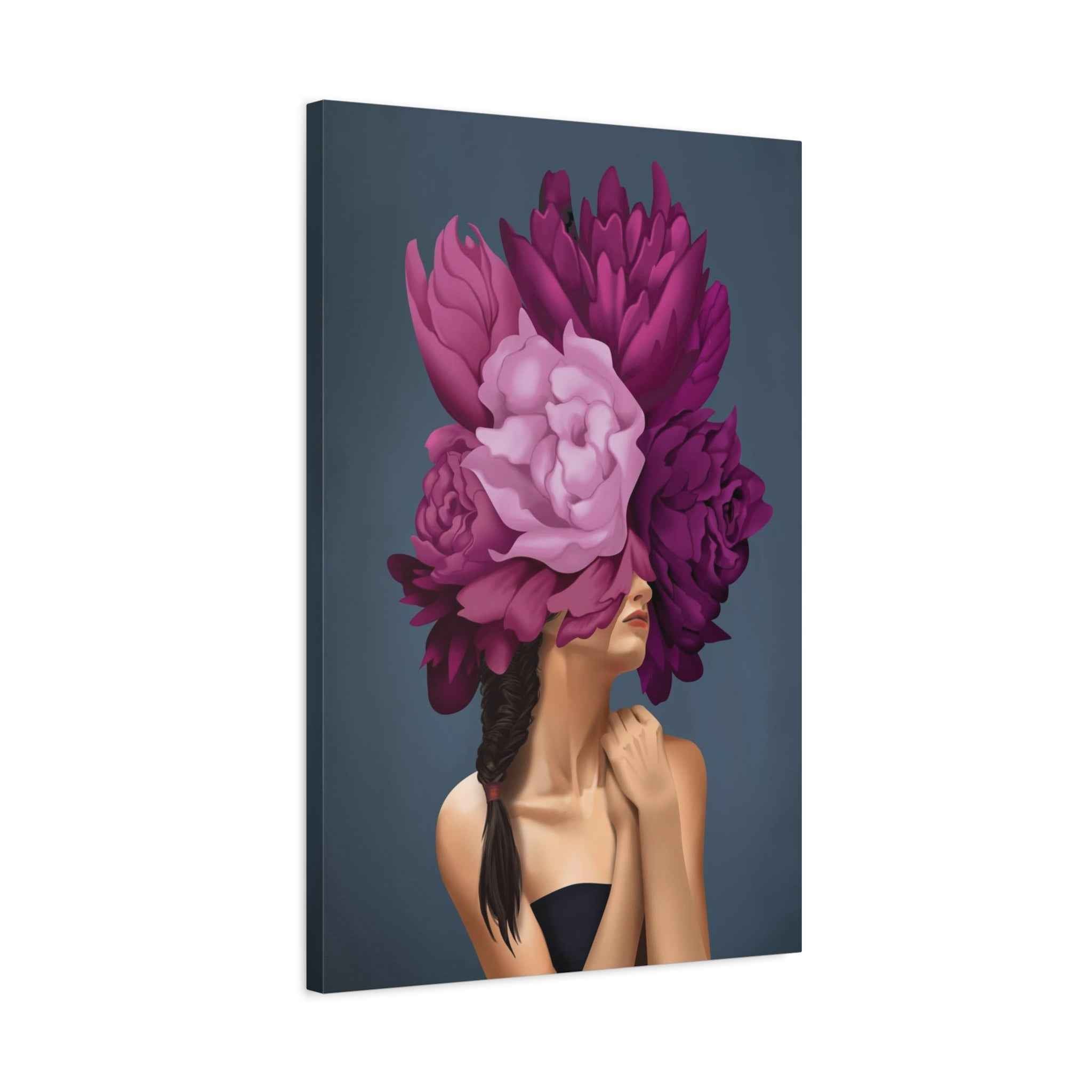 Floral Masked Woman Wall Art - TheKaraHan