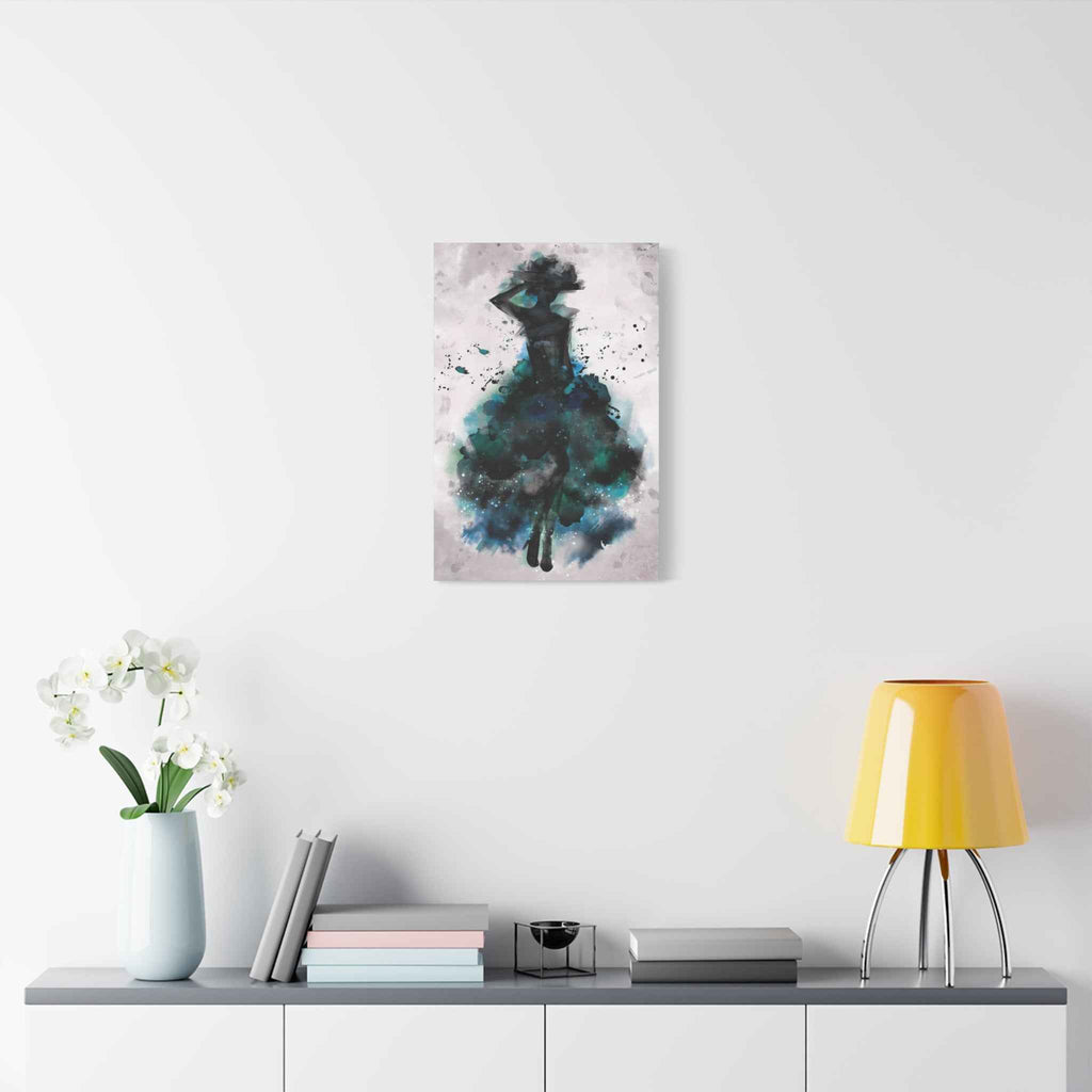 Teal Ballerina Canvas Art - Watercolor Matte Print - TheKaraHan