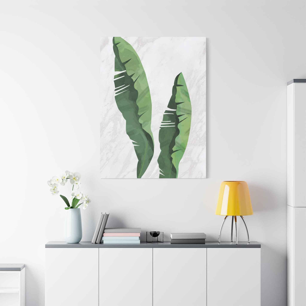 Banana Leaf Canvas Wall Art - Matte Stretched 1.25" - TheKaraHan