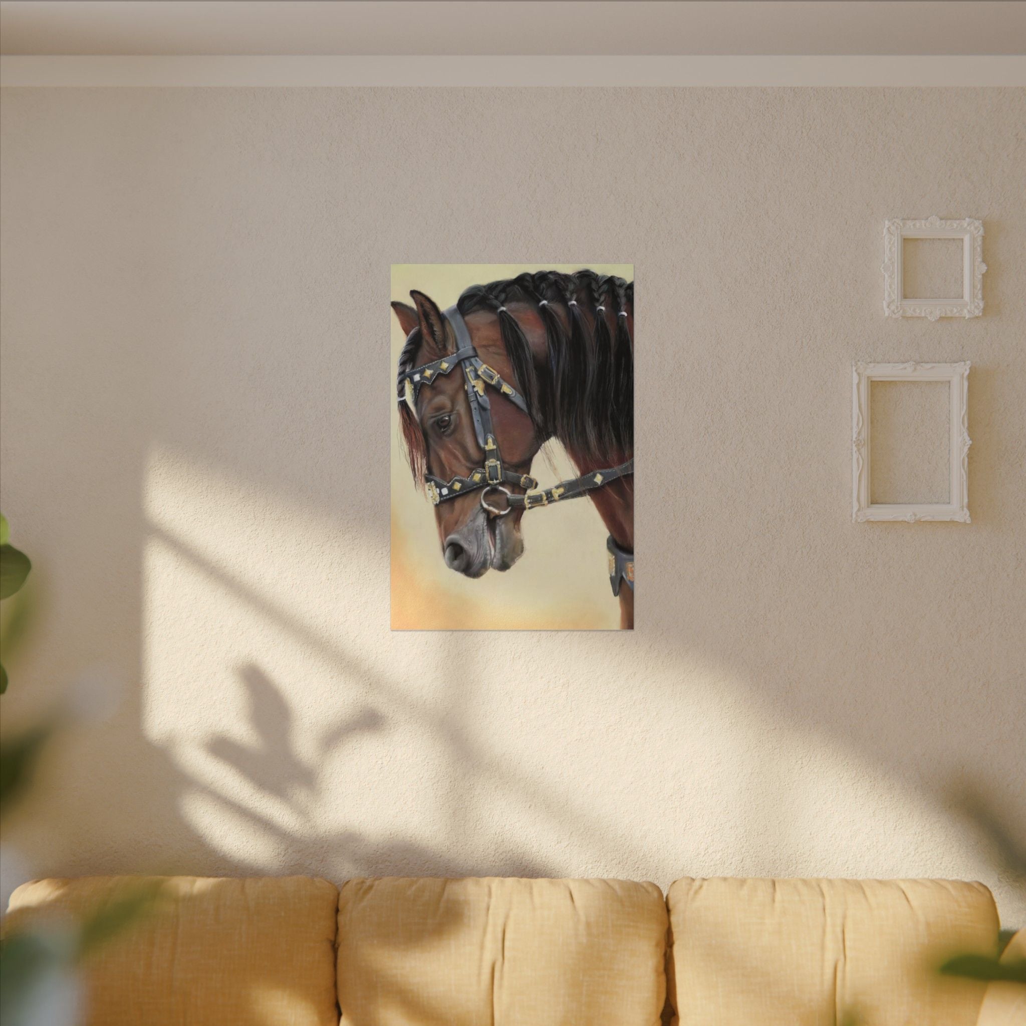 Horse Portrait Canvas Print — Elegant Bridle Art for Home & Stable Decor - TheKaraHan