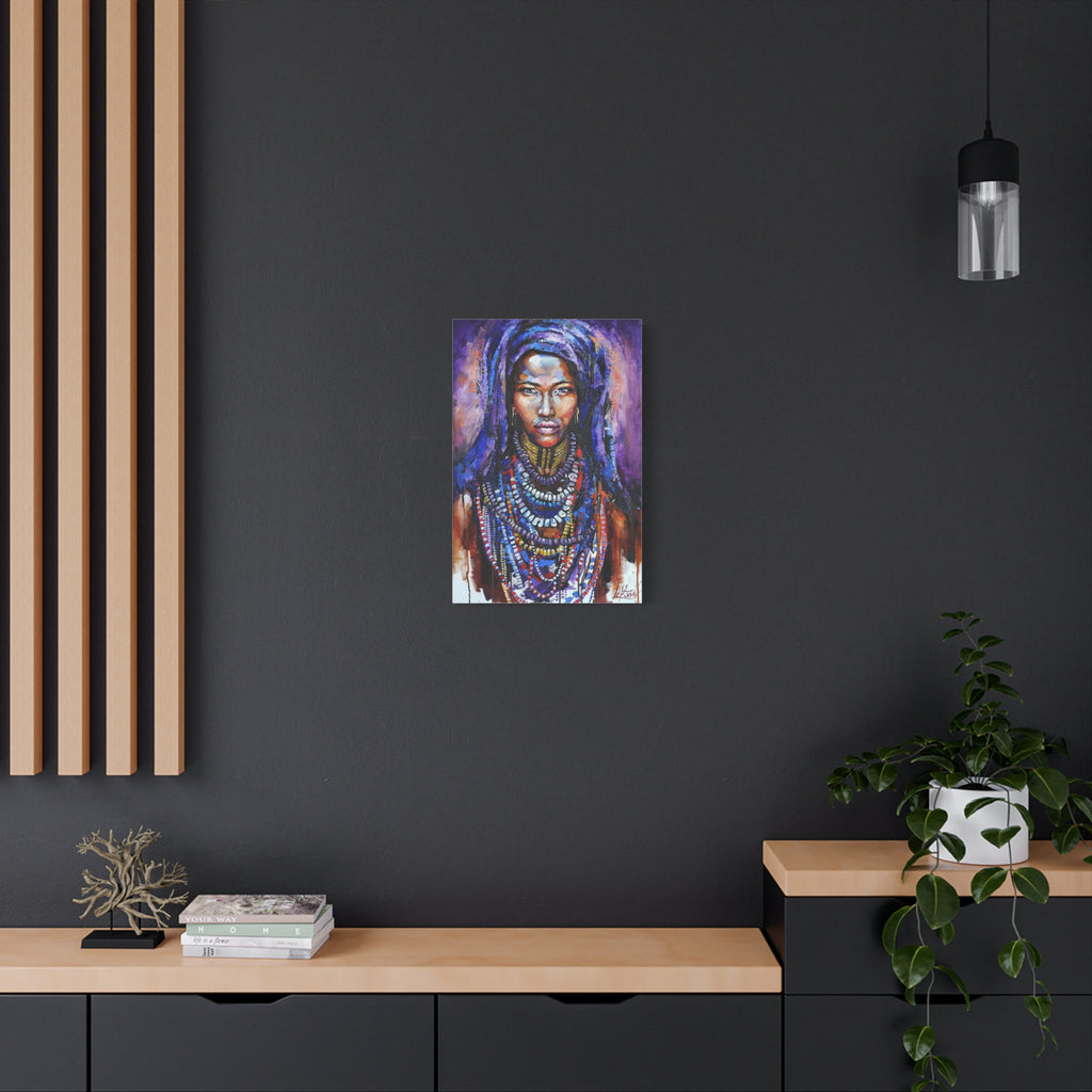 Tribal Queen Canvas Art - Stunning Portrait for Your Space - TheKaraHan