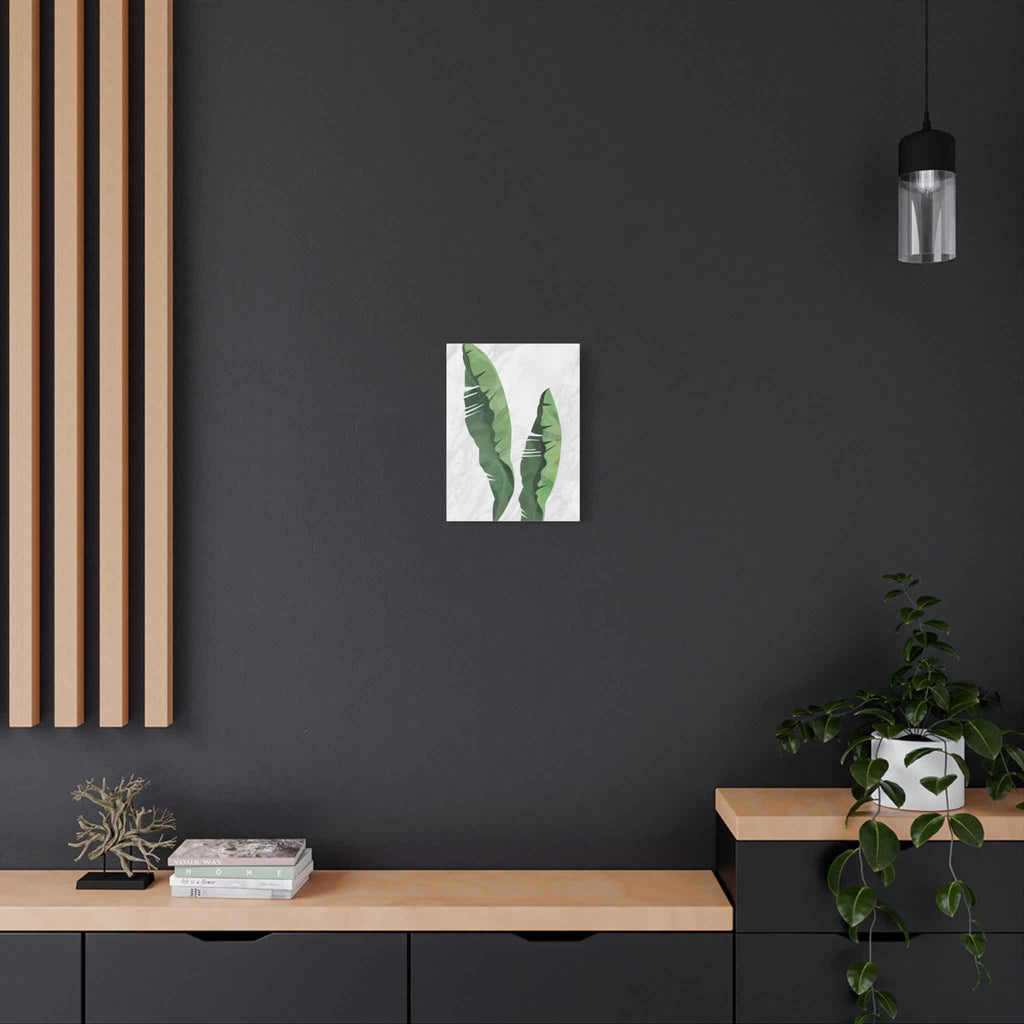 Banana Leaf Canvas Wall Art - Matte Stretched 1.25" - TheKaraHan