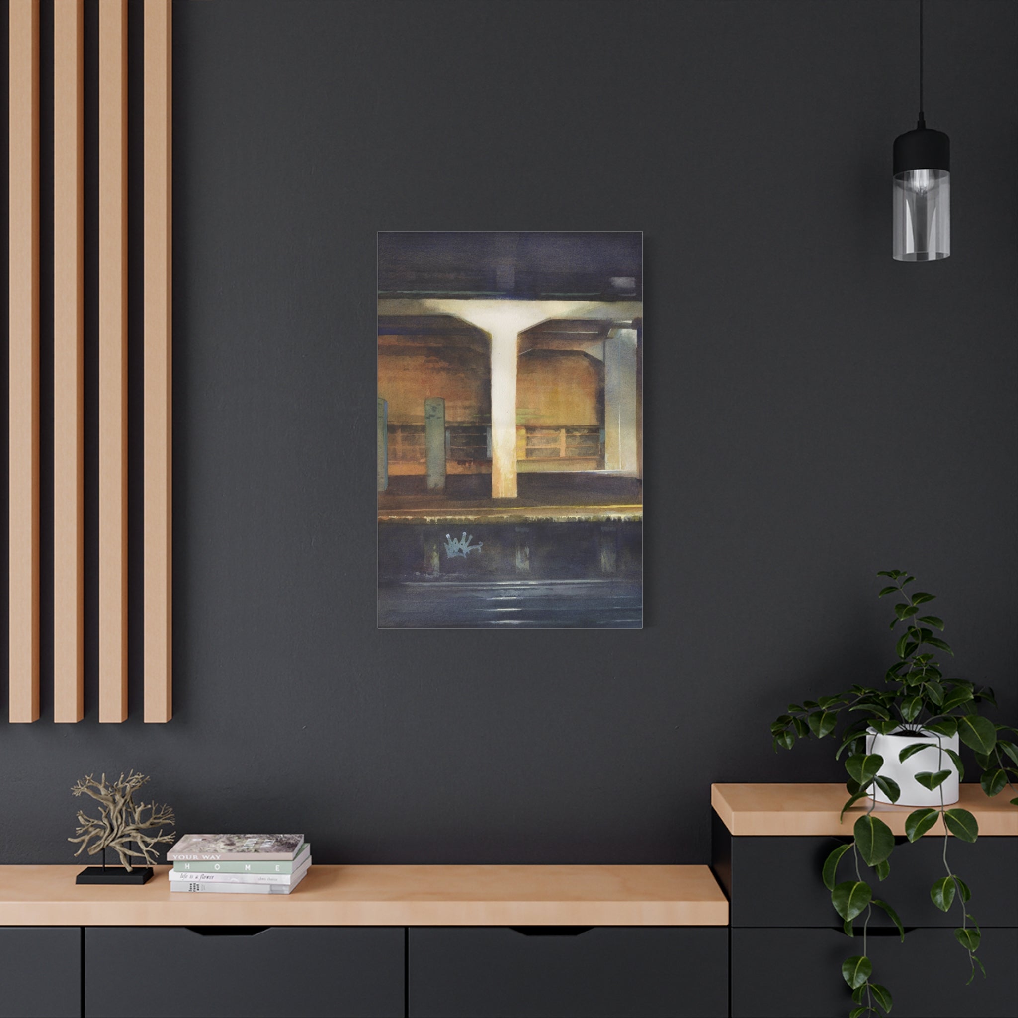 Urban Subway Platform Matte Canvas Art - Stretched 1.25" 
