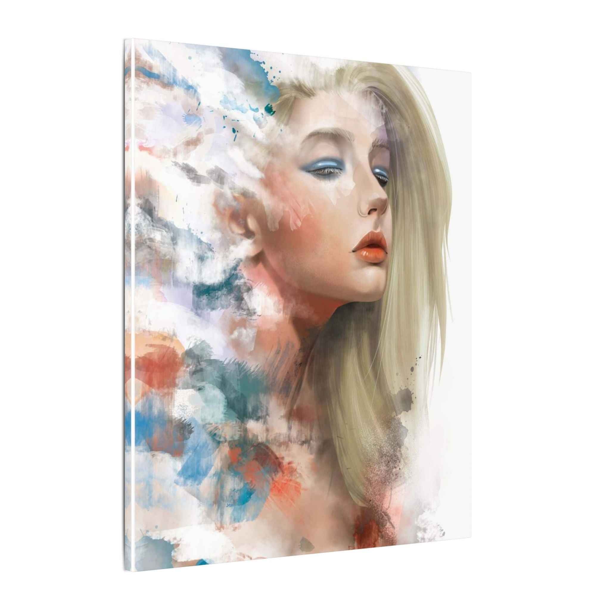 Watercolor Portrait Canvas Art - Dreamy Female Face - TheKaraHan