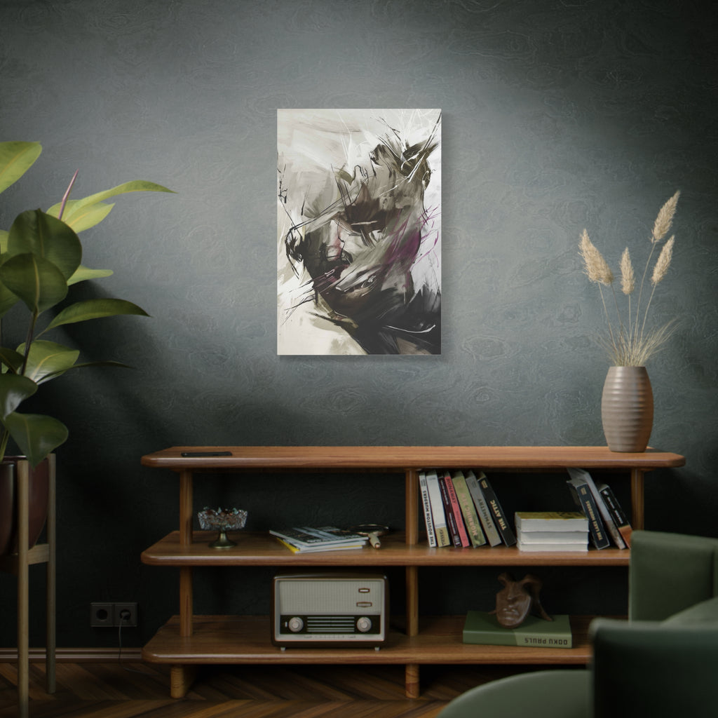 Abstract Expressionist Portrait Canvas — Matte Stretched Wall Art 