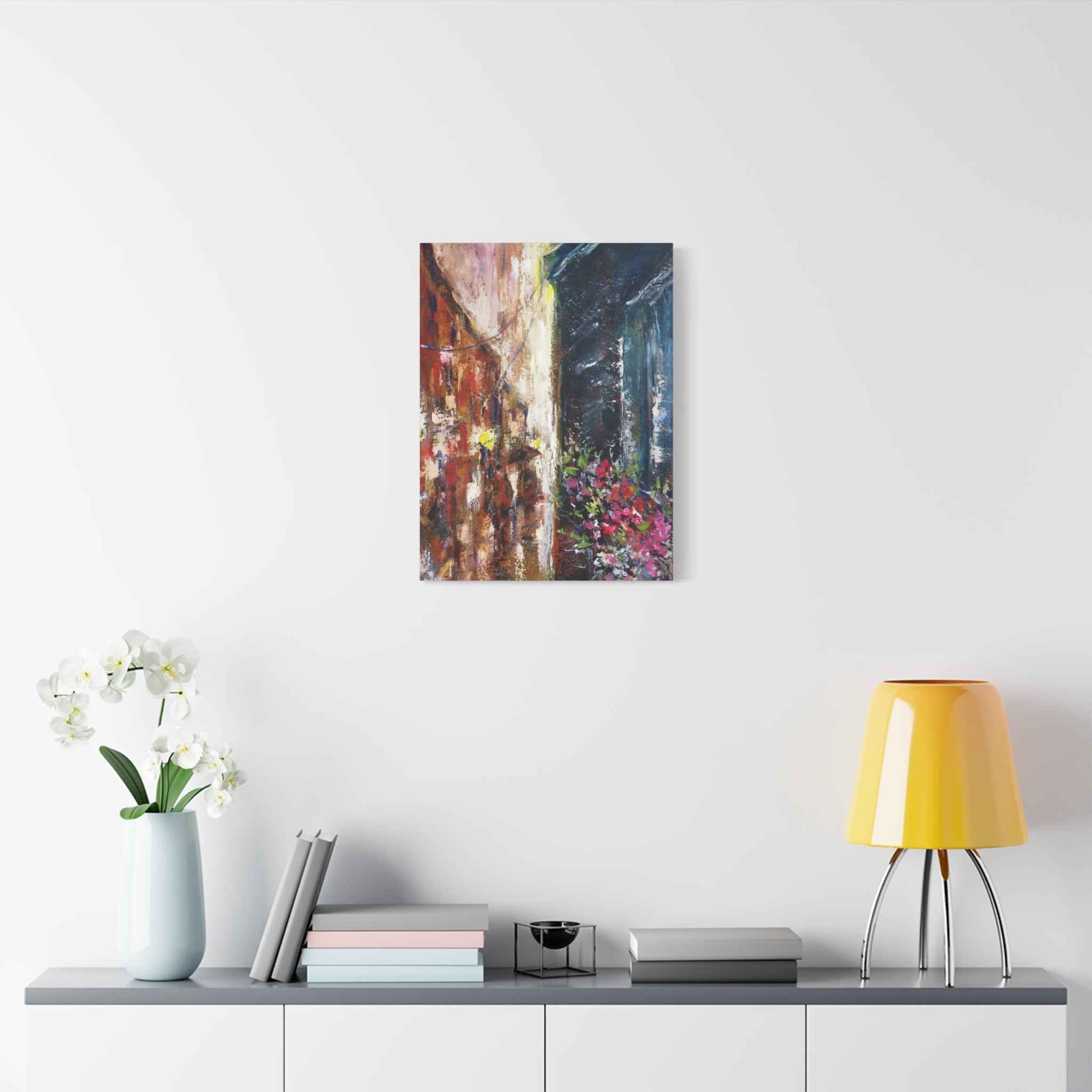 Abstract Floral Canvas Art – Matte Stretched Street Art Painting - TheKaraHan
