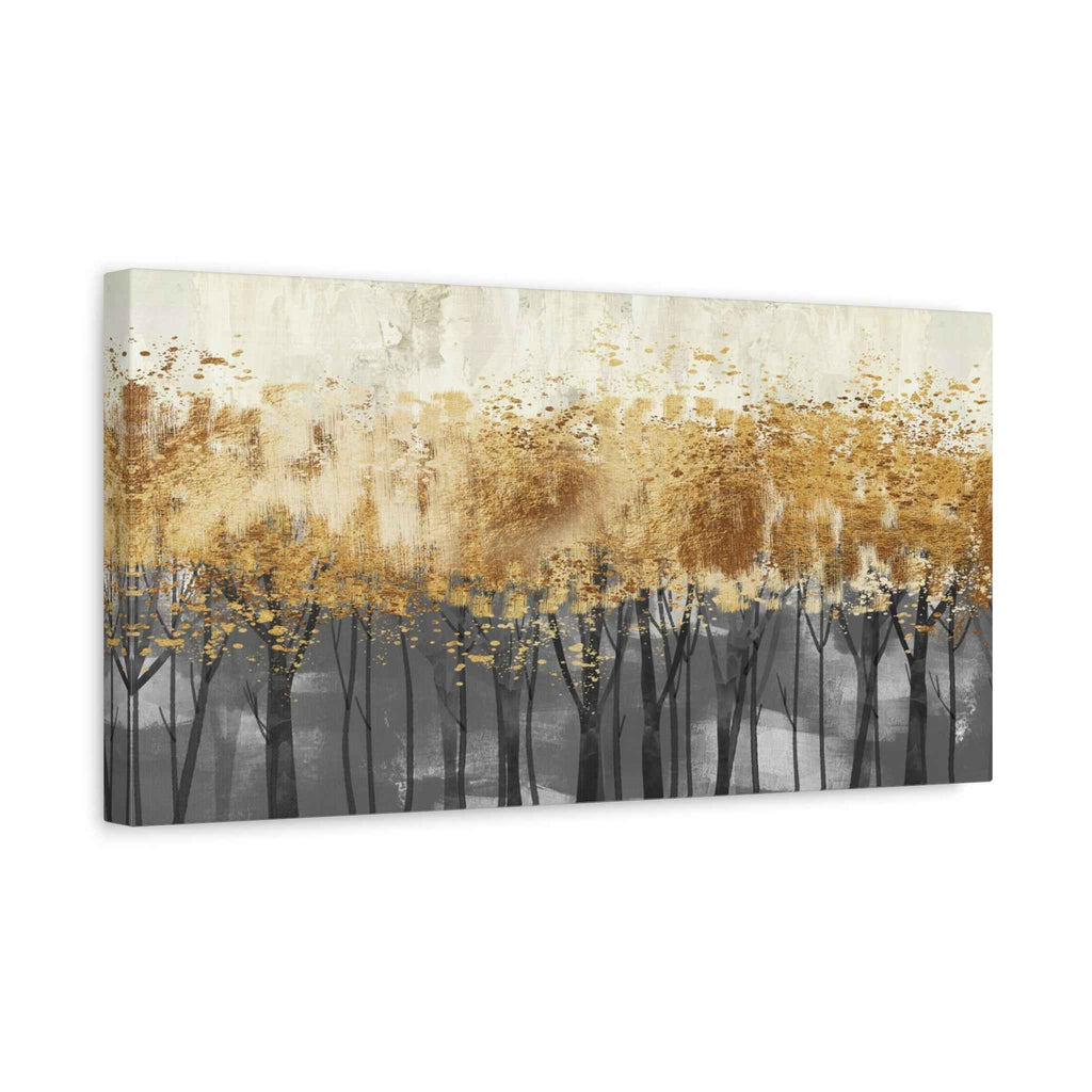 Abstract Golden Forest Canvas Wall Art