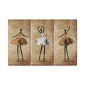 Ballerina Triptych Canvas Wall Art – Elegant Ballet Dancer Wall Decor