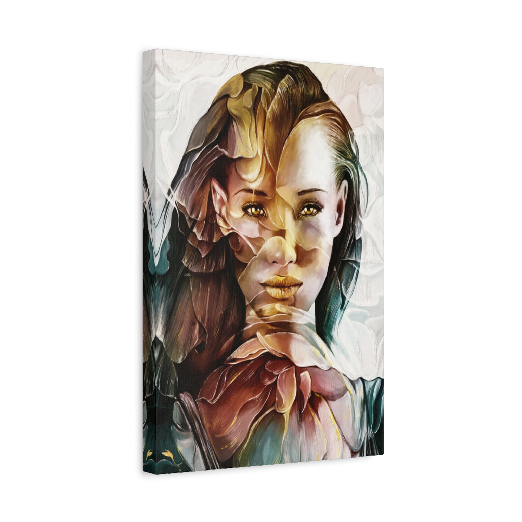 Surreal Floral Portrait Canvas
