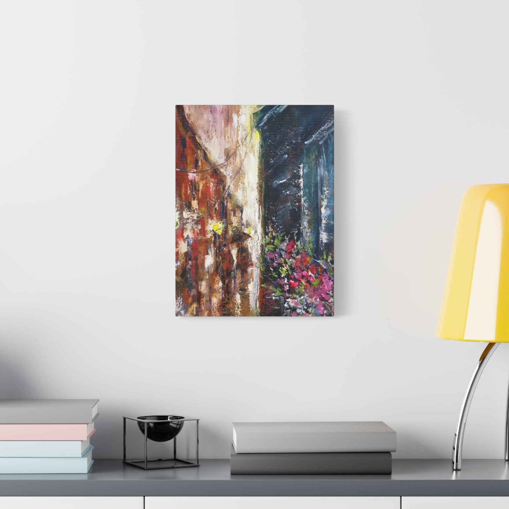 Abstract Floral Canvas Art – Matte Stretched Street Art Painting - TheKaraHan