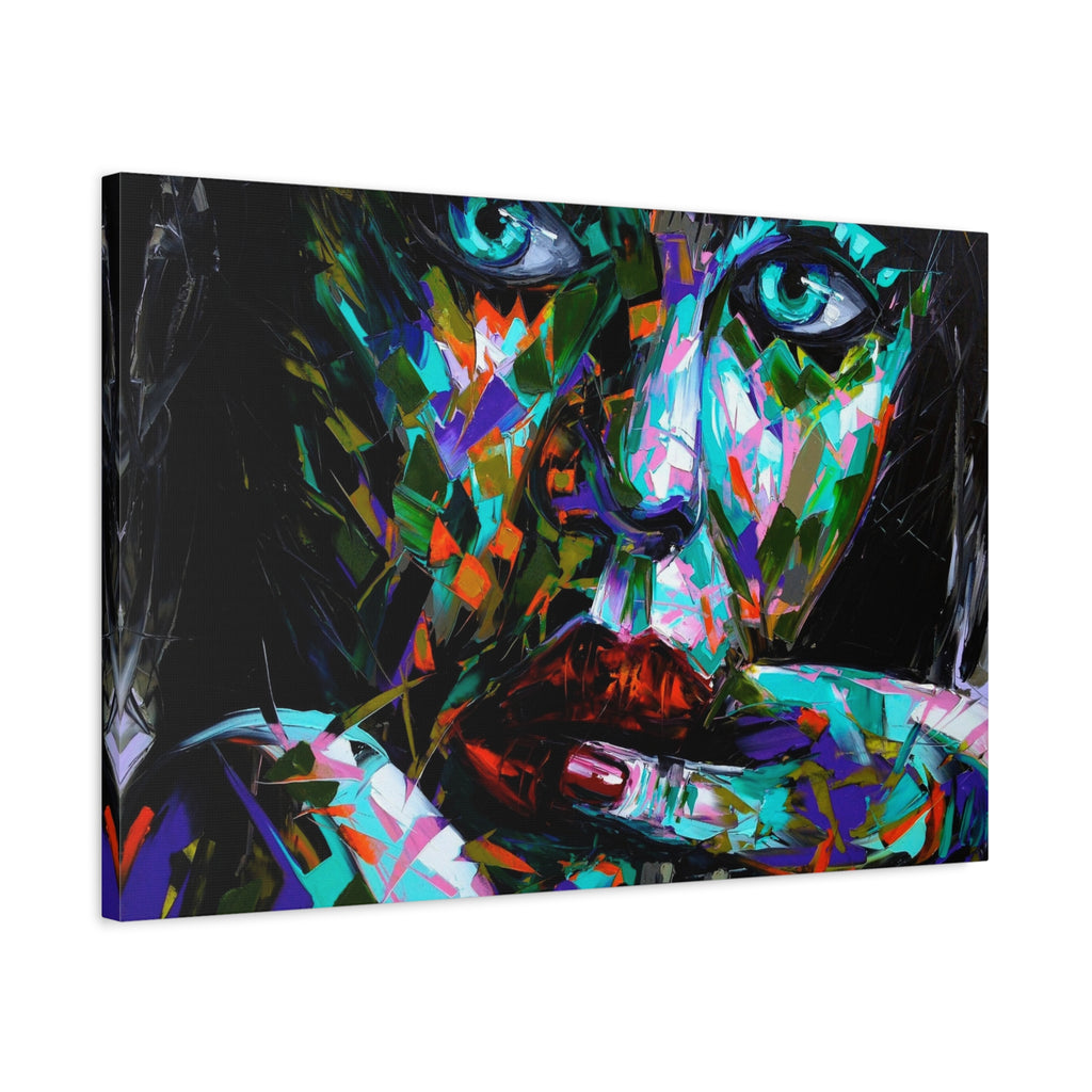 Colorful Abstract Woman Portrait Canvas — Modern Pop Art Wall Decor - TheKaraHan