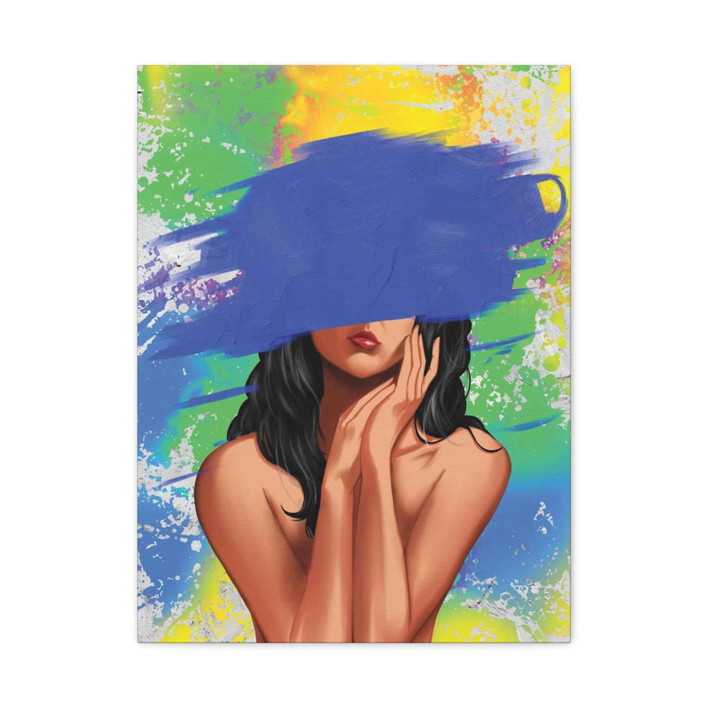 Abstract Portrait Canvas Print — Colorful Brushstroke Woman Art, Matte Stretched Canvas 1.25" - TheKaraHan