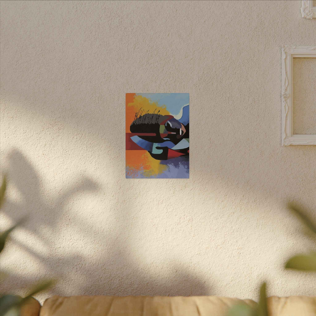 Abstract Guitar Art Canvas - Colorful Modern Music Wall Decor for Your Space - TheKaraHan