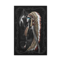 Native Spirit Matte Canvas Wall Art - Chief Headdress Portrait 
