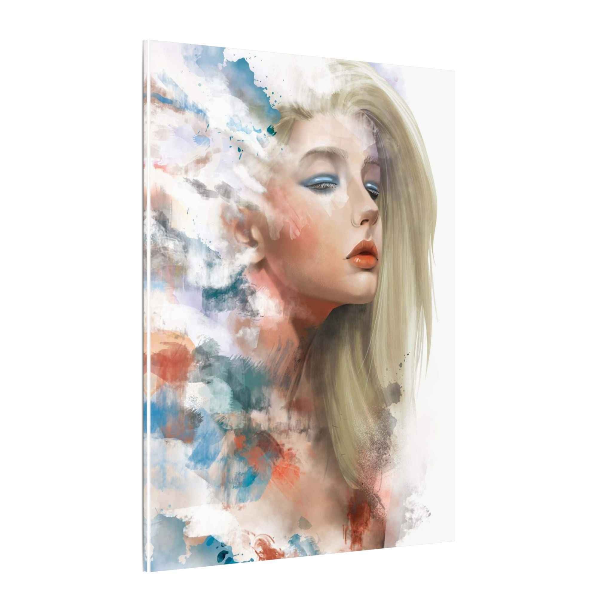 Watercolor Portrait Canvas Art - Dreamy Female Face - TheKaraHan