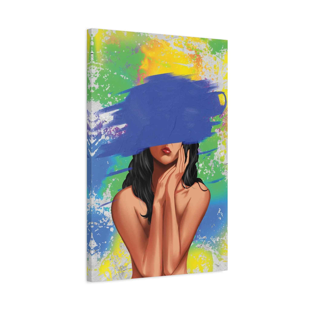 Abstract Portrait Canvas Print — Colorful Brushstroke Woman Art, Matte Stretched Canvas 1.25" - TheKaraHan
