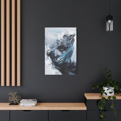 Abstract Blue Storm Matte Canvas Wall Art — Stretched 1.25" 