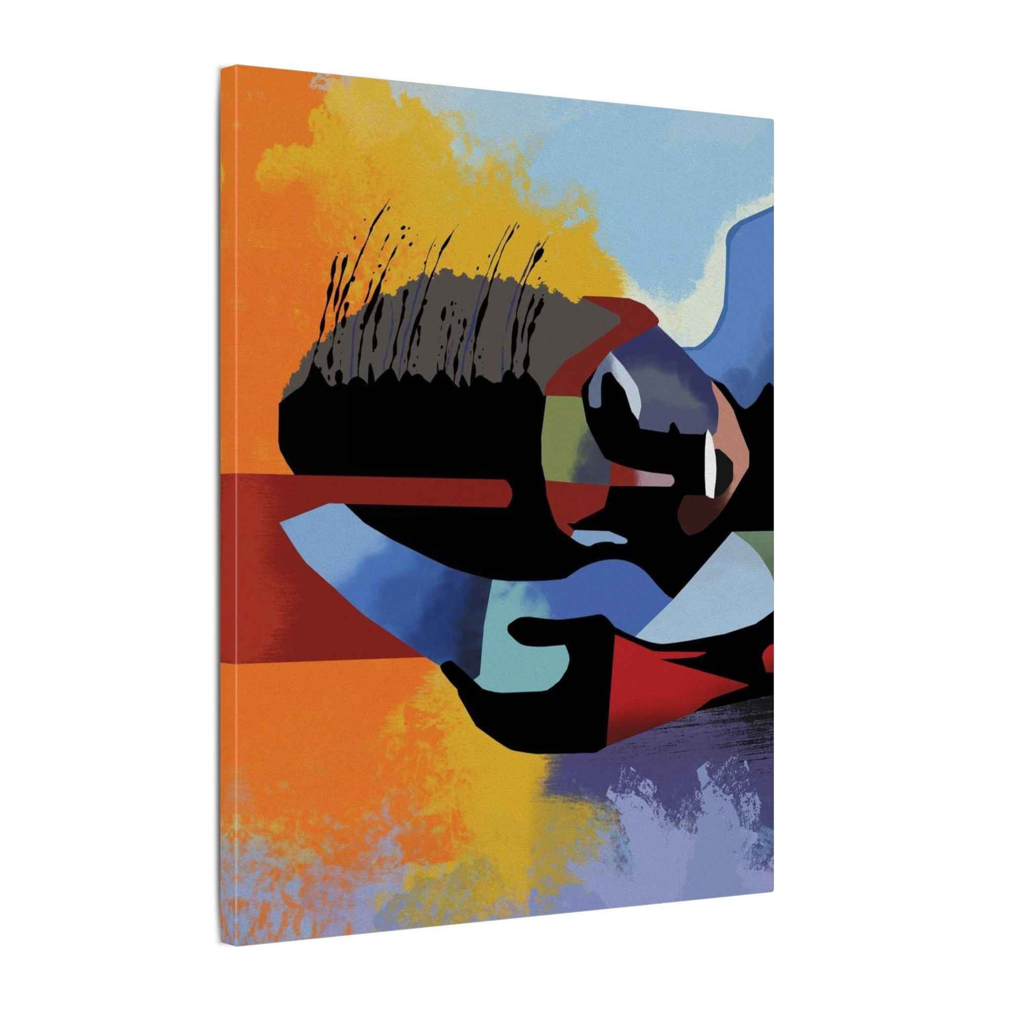 Abstract Guitar Art Canvas - Colorful Modern Music Wall Decor for Your Space - TheKaraHan