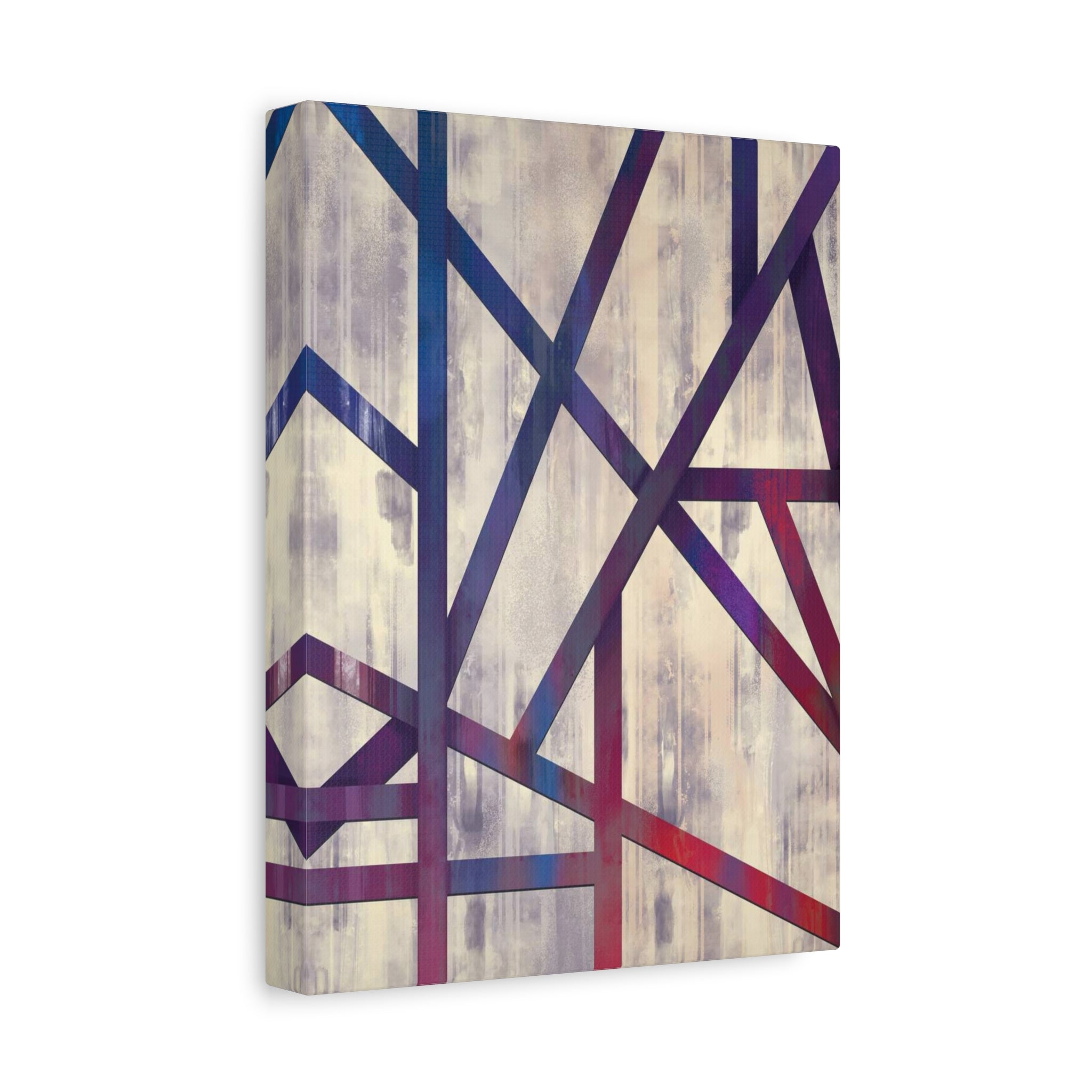Abstract Geometric Matte Canvas Art – Stretched Wall Decor 