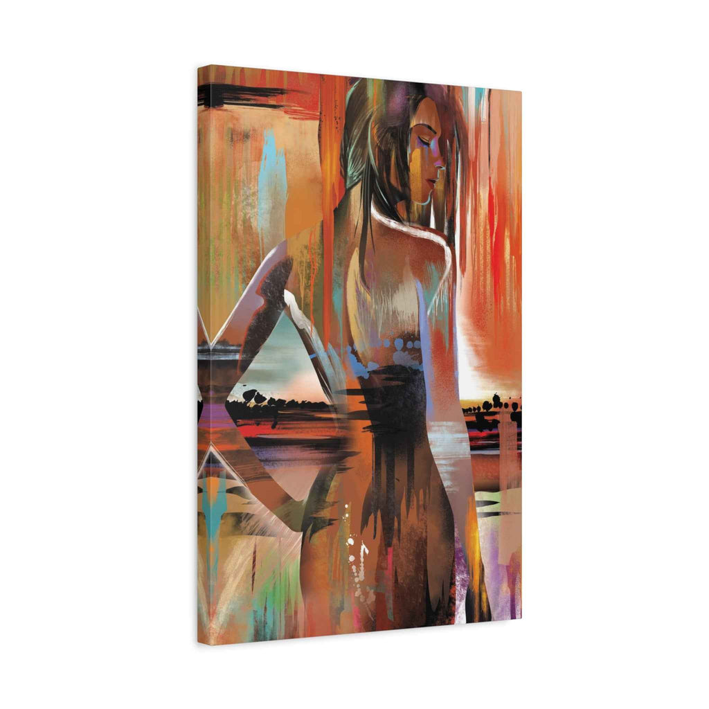 Abstract Woman Portrait Canvas - Stretched Matte Canvas Art - TheKaraHan