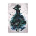 Teal Ballerina Canvas Art - Watercolor Matte Print - TheKaraHan