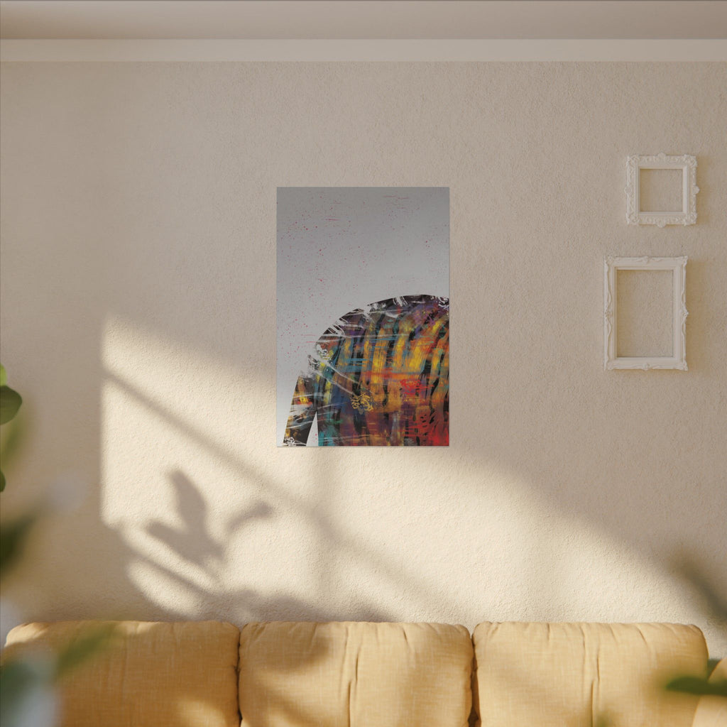 Abstract Colorful Jacket Canvas — Modern Street Art Matte Wall Art 