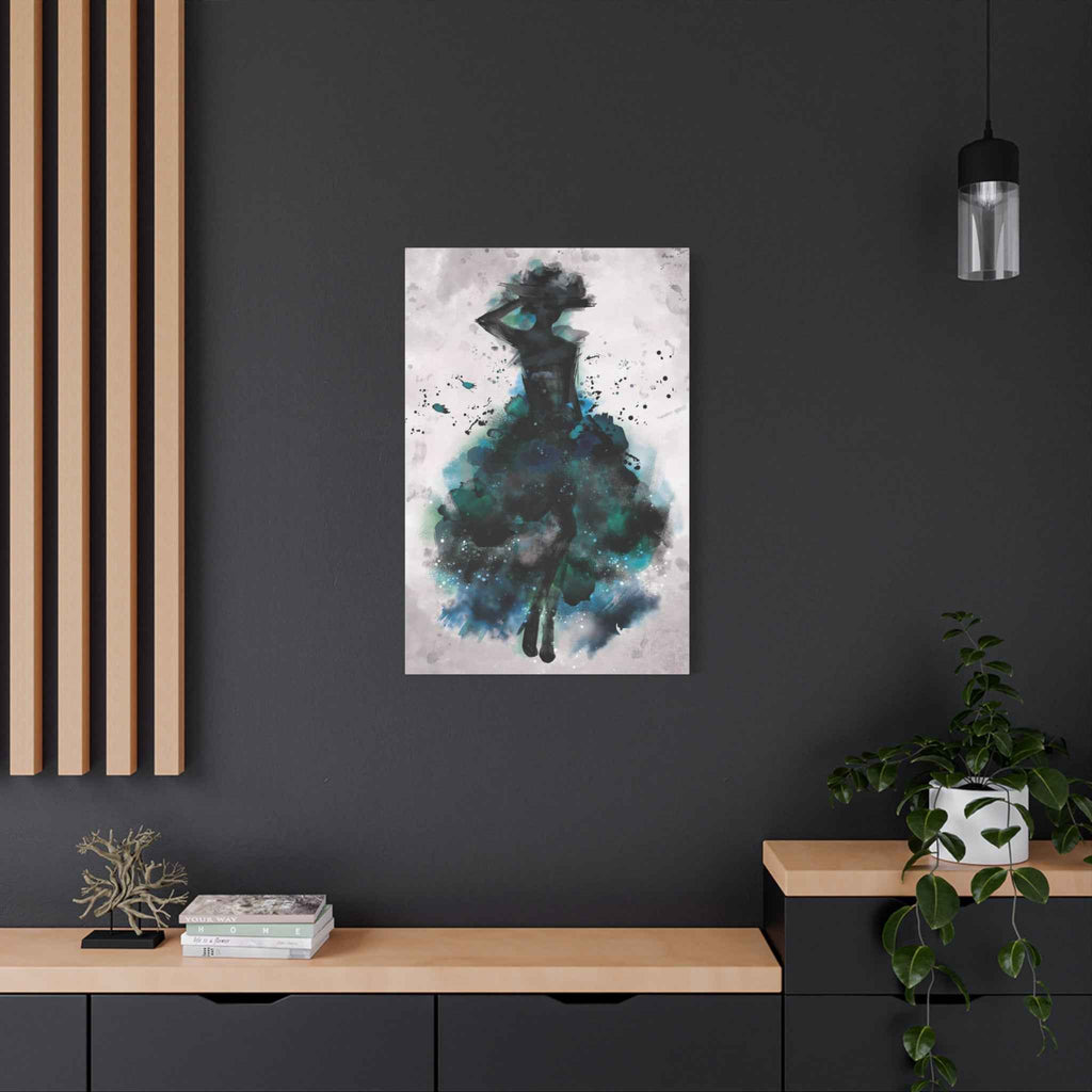 Teal Ballerina Canvas Art - Watercolor Matte Print - TheKaraHan