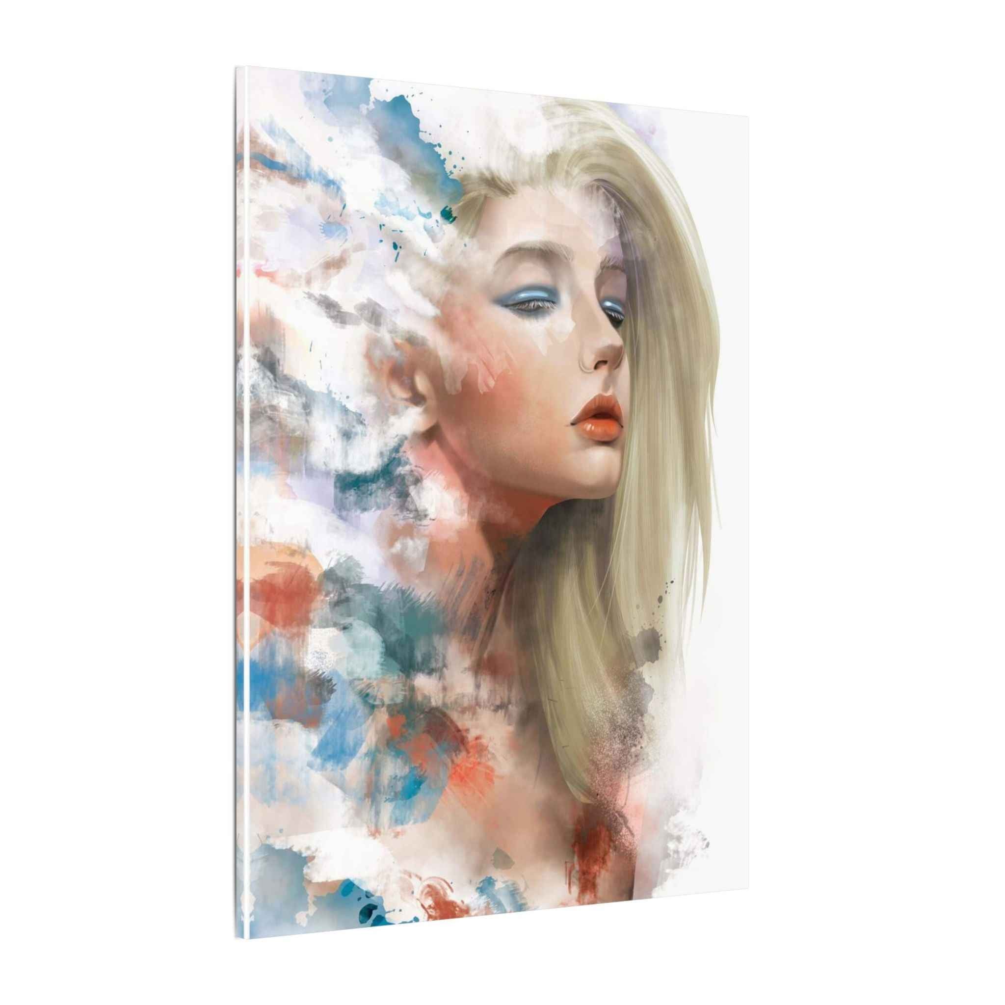 Watercolor Portrait Canvas Art - Dreamy Female Face - TheKaraHan