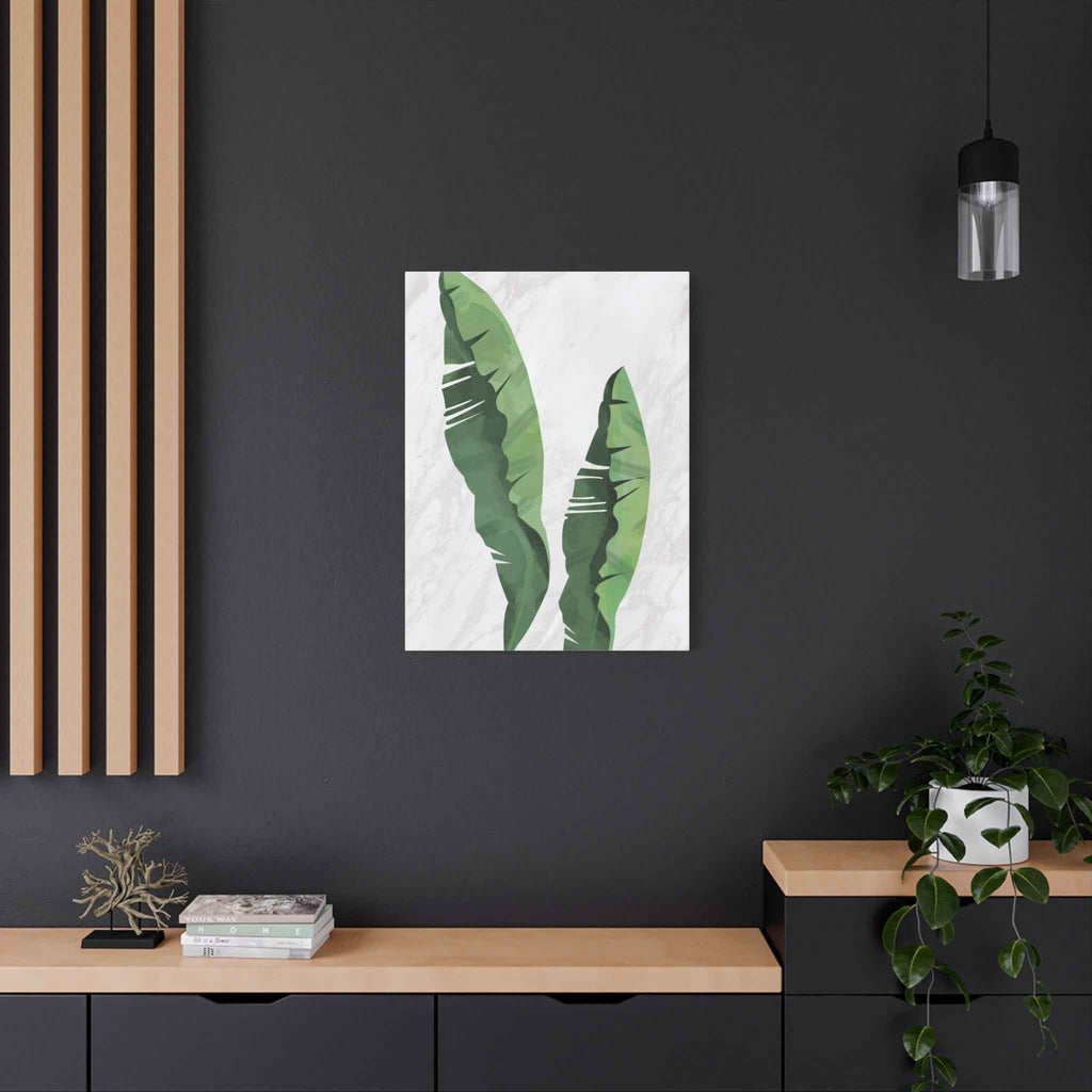 Banana Leaf Canvas Wall Art - Matte Stretched 1.25" - TheKaraHan