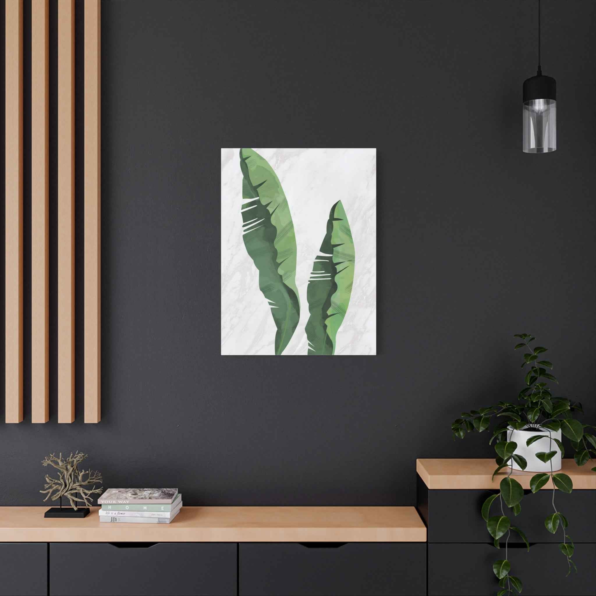 Banana Leaf Canvas Wall Art - Matte Stretched 1.25" - TheKaraHan