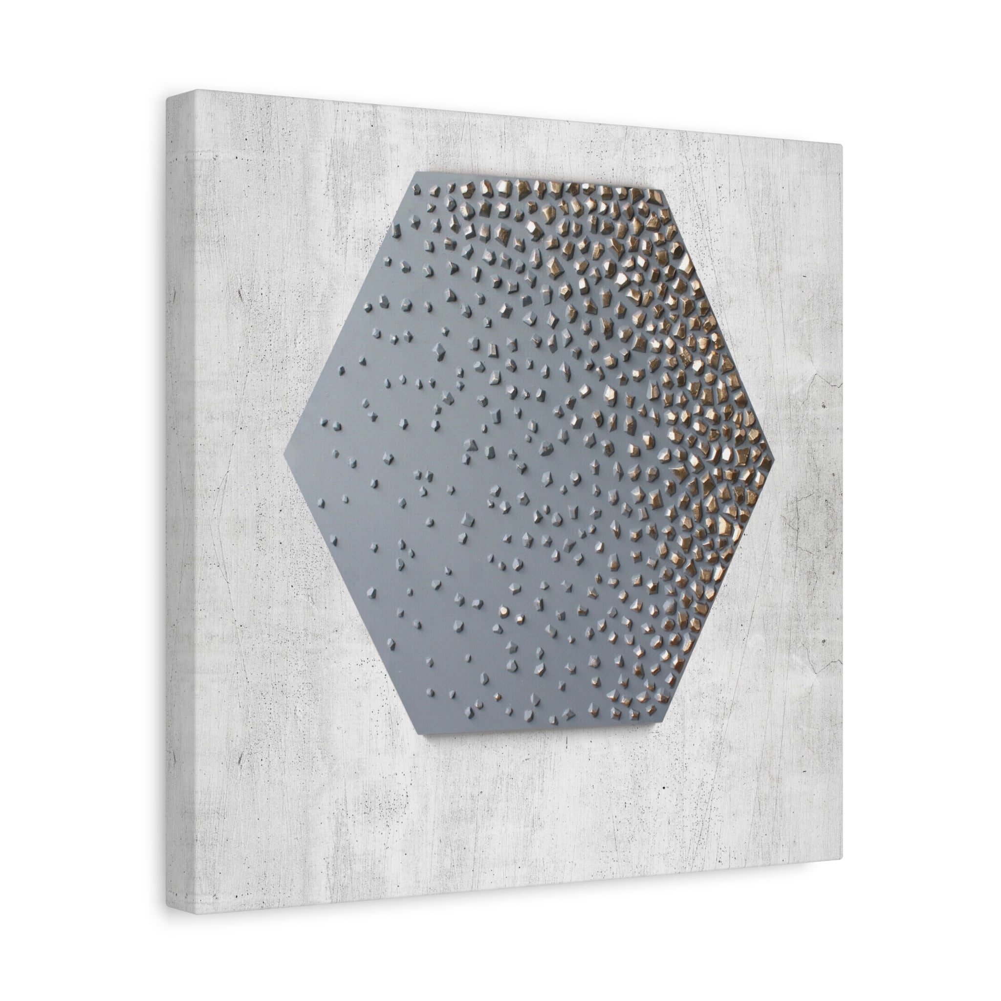 Hexagon Raindrop Texture Matte Canvas Wall Art 
