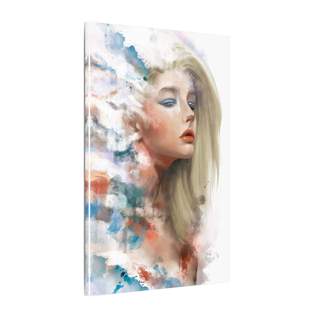 Watercolor Portrait Canvas Art - Dreamy Female Face - TheKaraHan