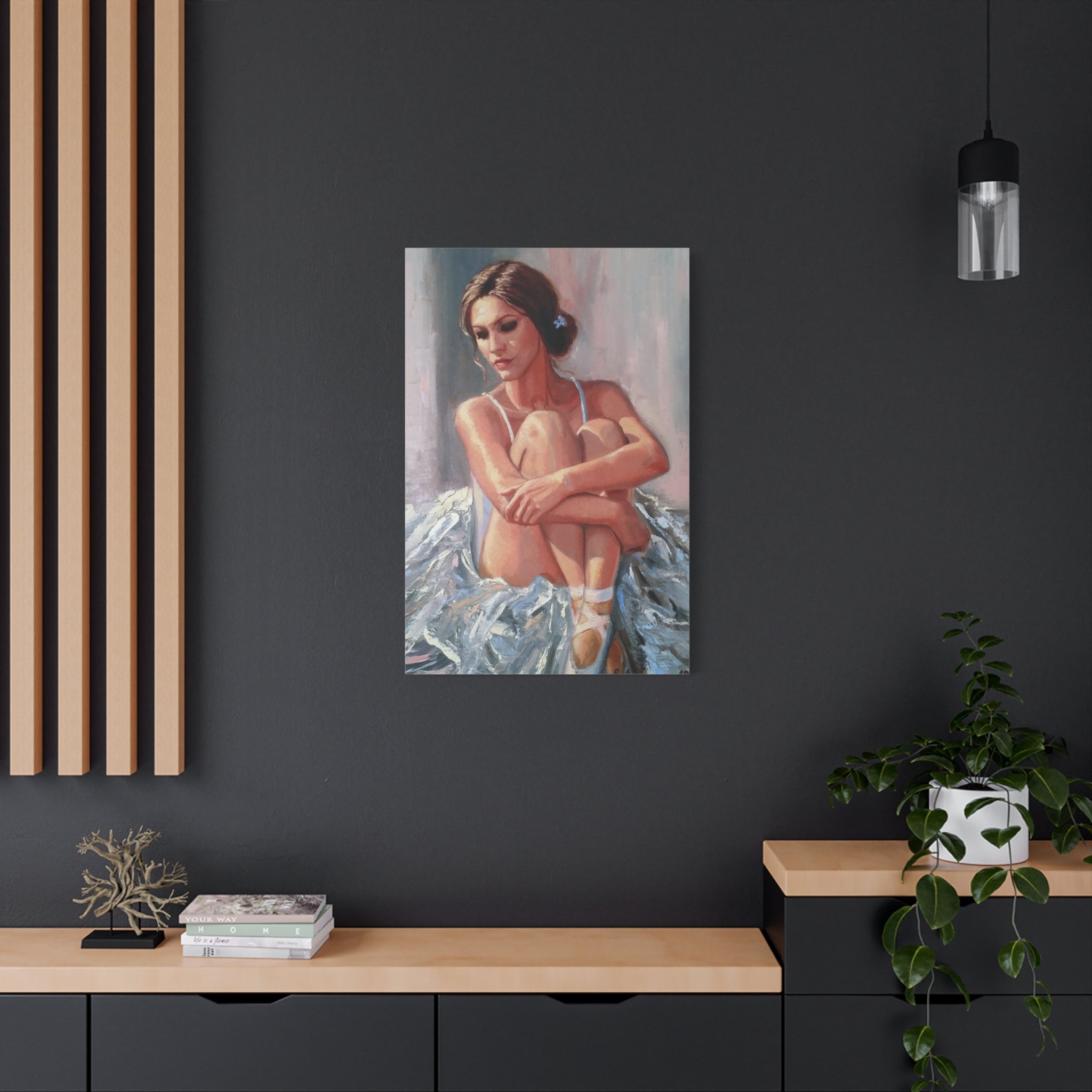 Ballet Dancer Portrait Canvas - Matte Stretched Wall Art 