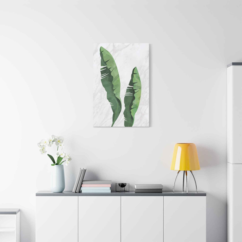 Banana Leaf Canvas Wall Art - Matte Stretched 1.25" - TheKaraHan