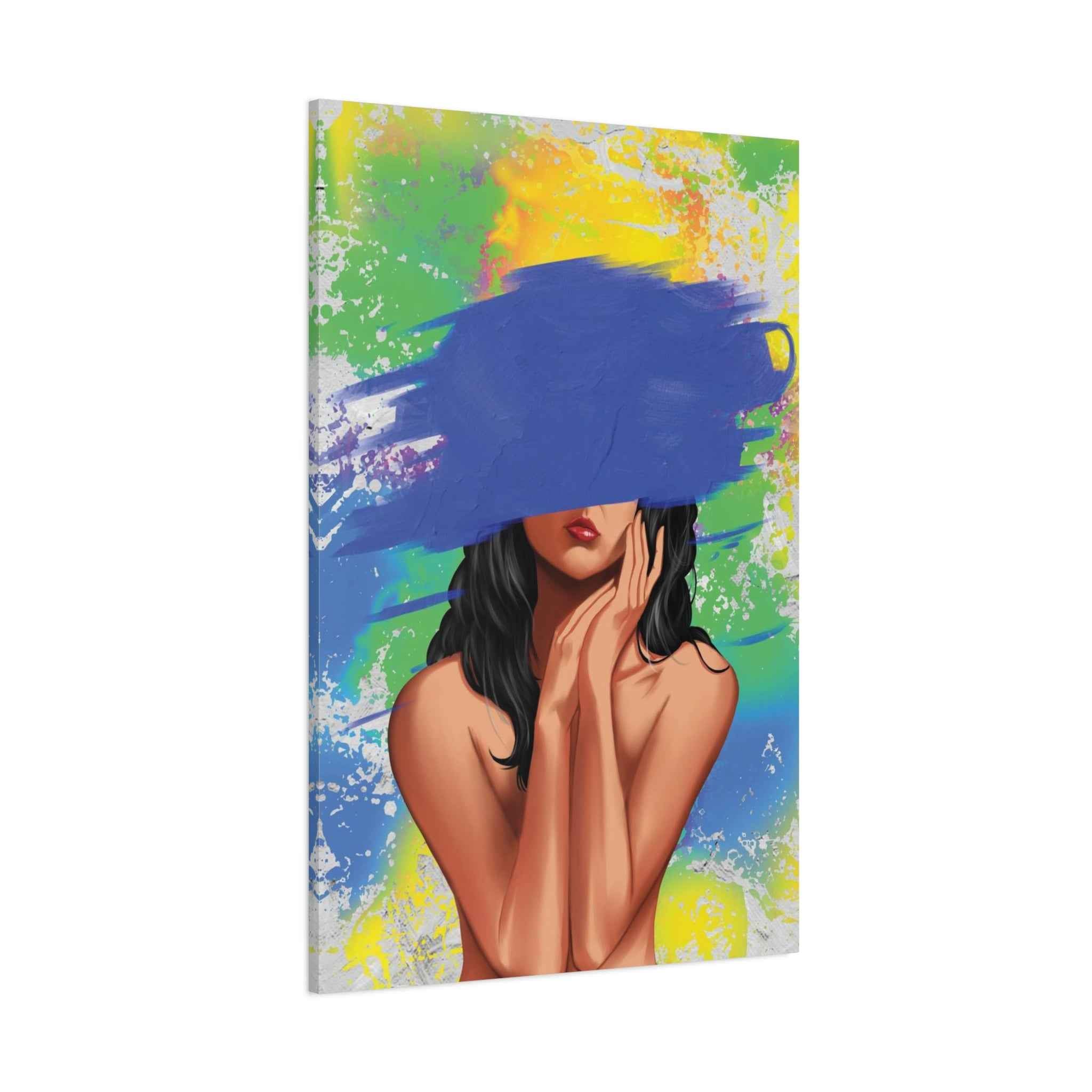 Abstract Portrait Canvas Print — Colorful Brushstroke Woman Art, Matte Stretched Canvas 1.25" - TheKaraHan