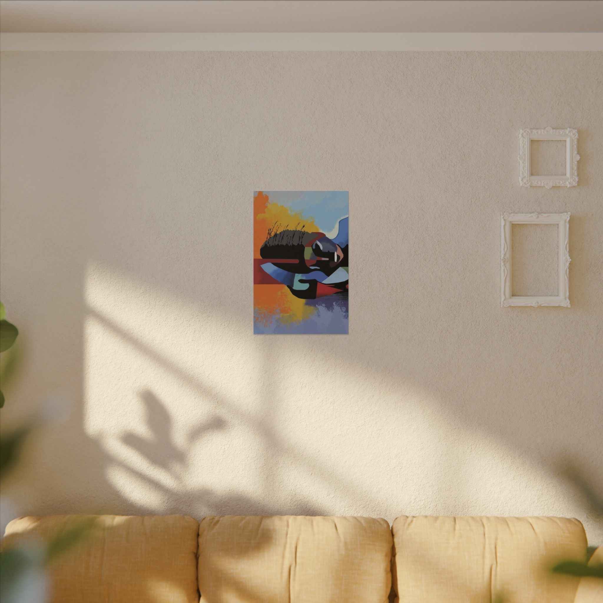 Abstract Guitar Art Canvas - Colorful Modern Music Wall Decor for Your Space - TheKaraHan