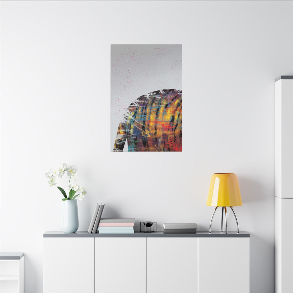 Abstract Colorful Jacket Canvas — Modern Street Art Matte Wall Art 