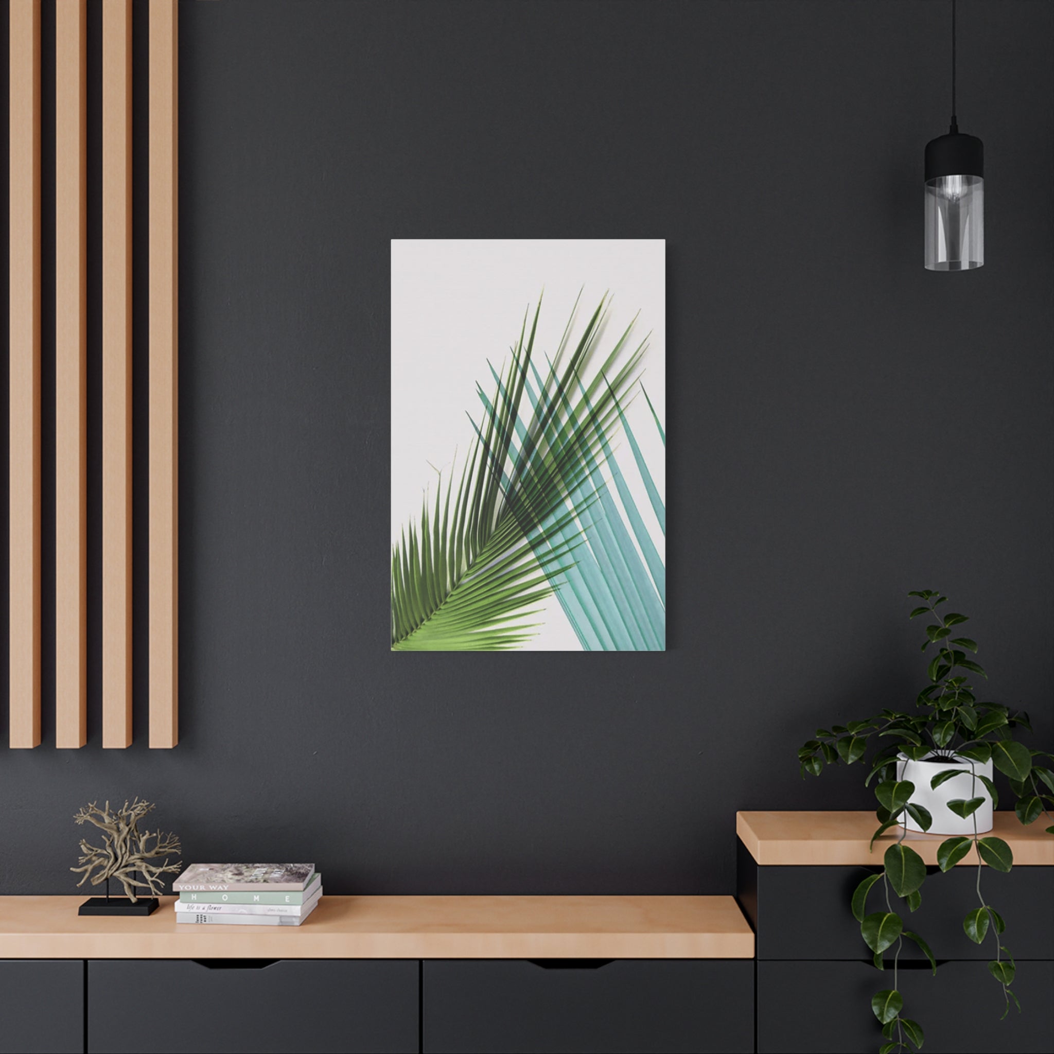 Tropical Palm Leaf Matte Canvas Wall Art — Stretched 1.25" 