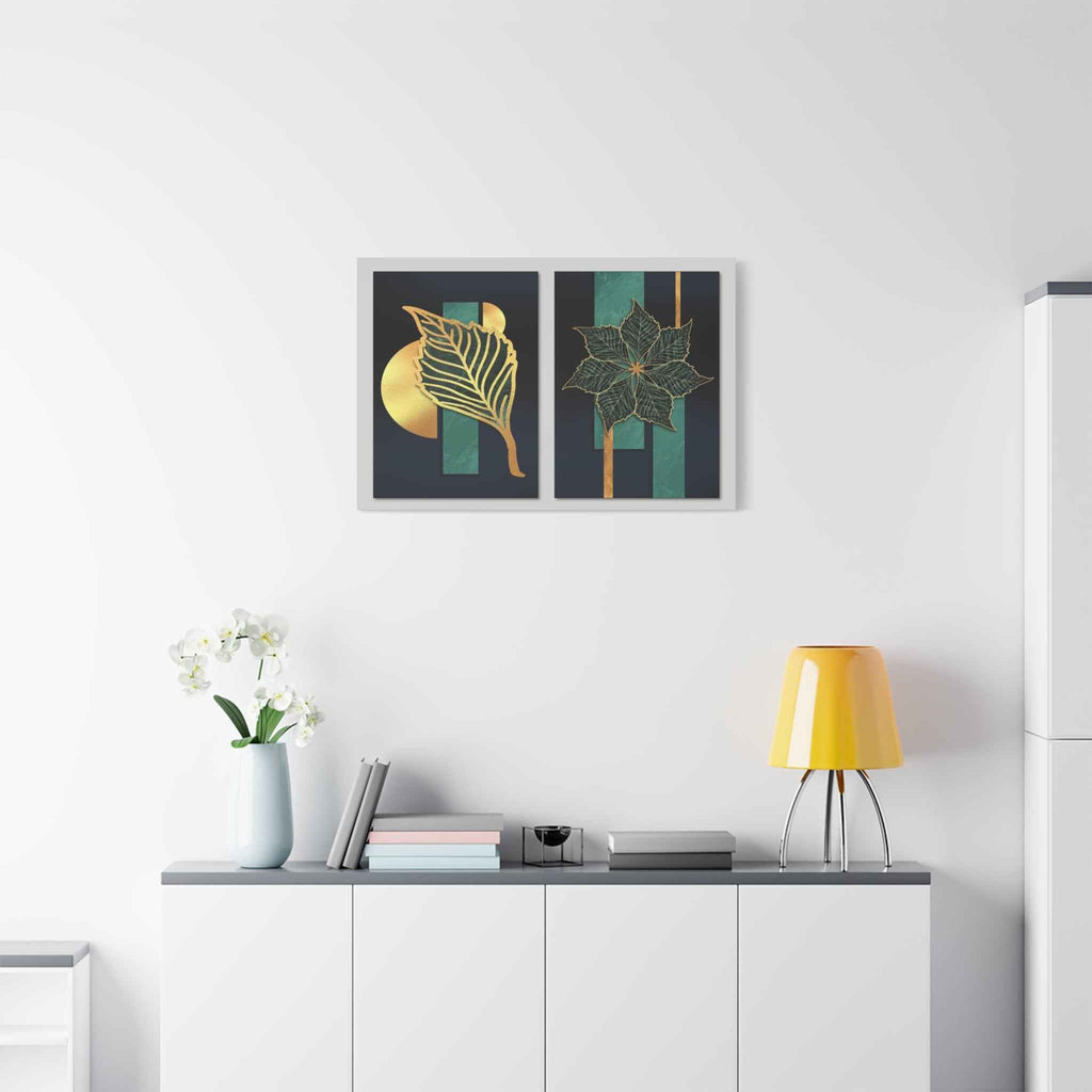 Gold Leaf Wall Art - Botanical Abstract Prints