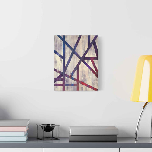 Abstract Geometric Canvas Art – Stretched Matte Wall Decor - TheKaraHan