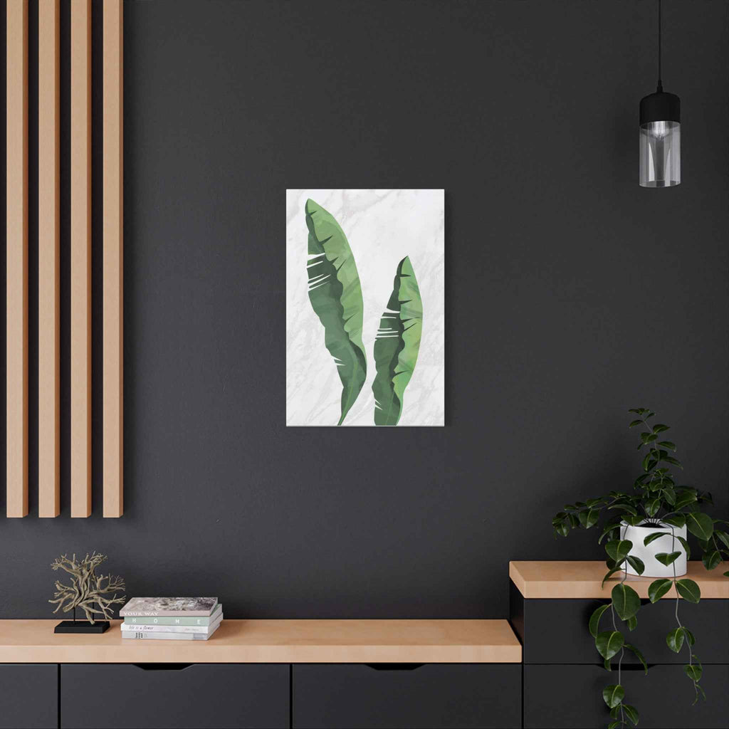 Banana Leaf Canvas Wall Art - Matte Stretched 1.25" - TheKaraHan