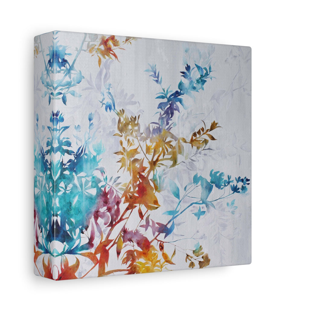 Watercolor Floral Canvas Wall Art – Multicolor Botanical Stretched Canvas - TheKaraHan