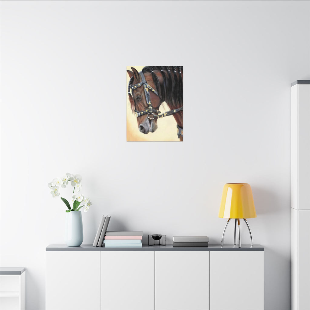 Horse Portrait Canvas Print — Elegant Bridle Art for Home & Stable Decor - TheKaraHan