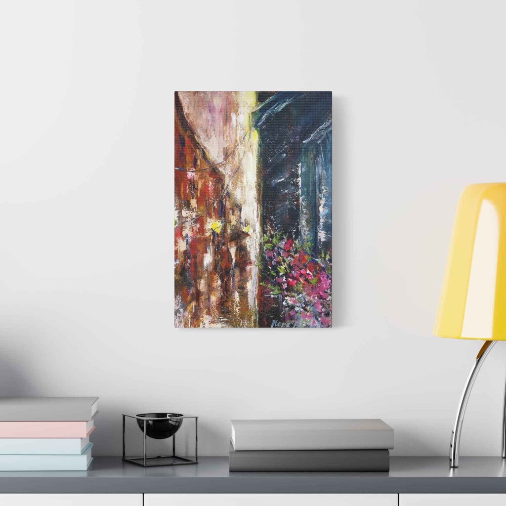 Abstract Floral Canvas Art – Matte Stretched Street Art Painting - TheKaraHan