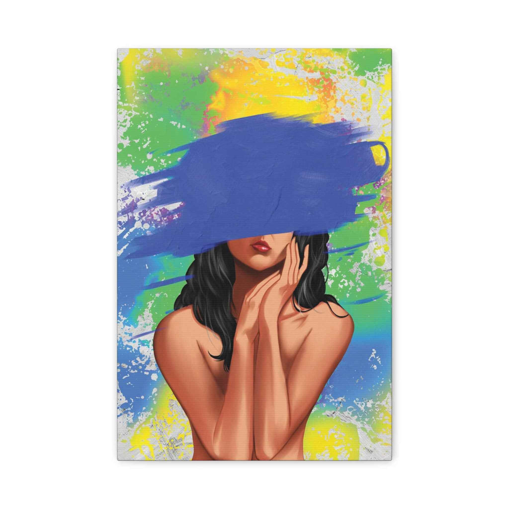 Abstract Portrait Canvas Print — Colorful Brushstroke Woman Art, Matte Stretched Canvas 1.25" - TheKaraHan
