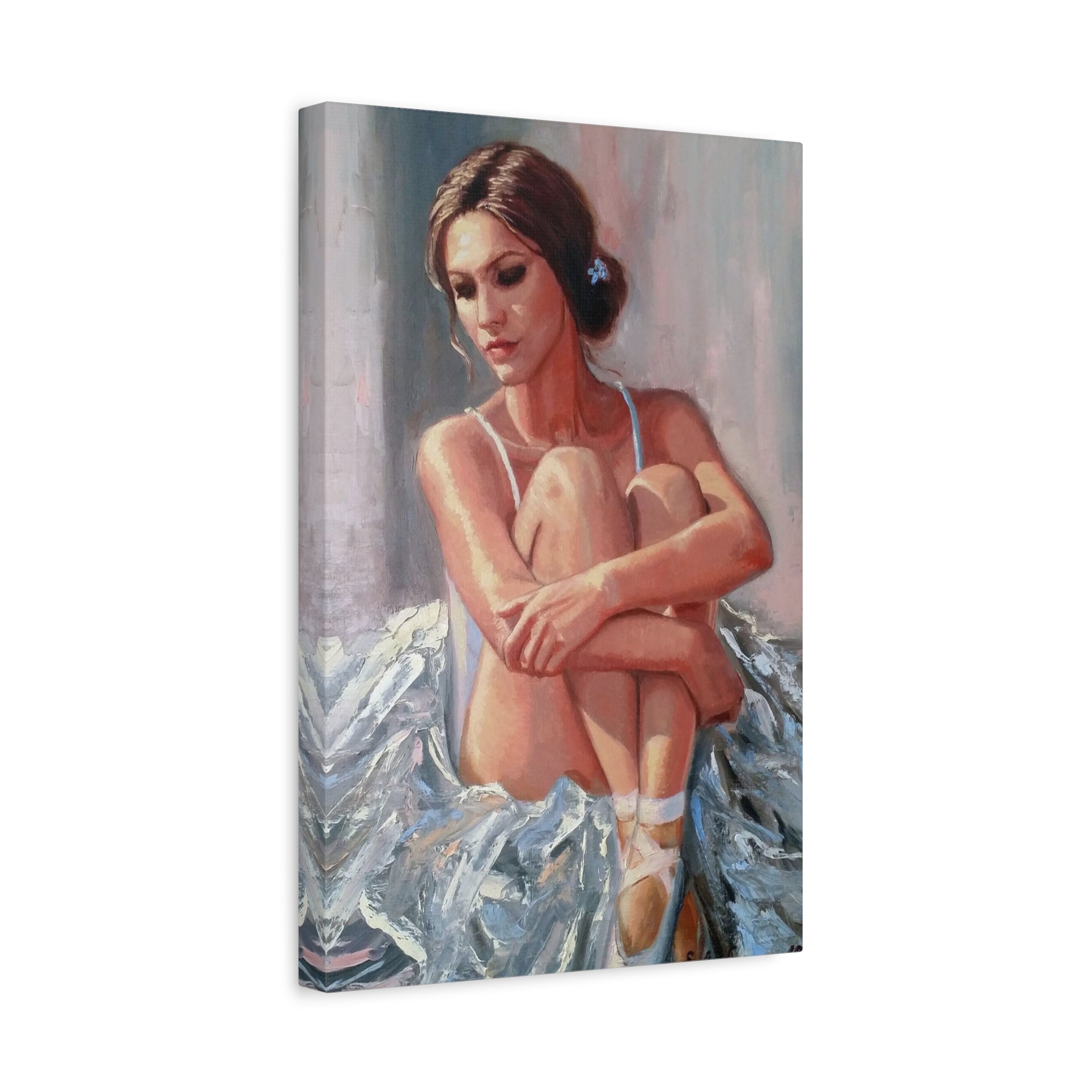 Ballet Dancer Portrait Canvas - Matte Stretched Wall Art 