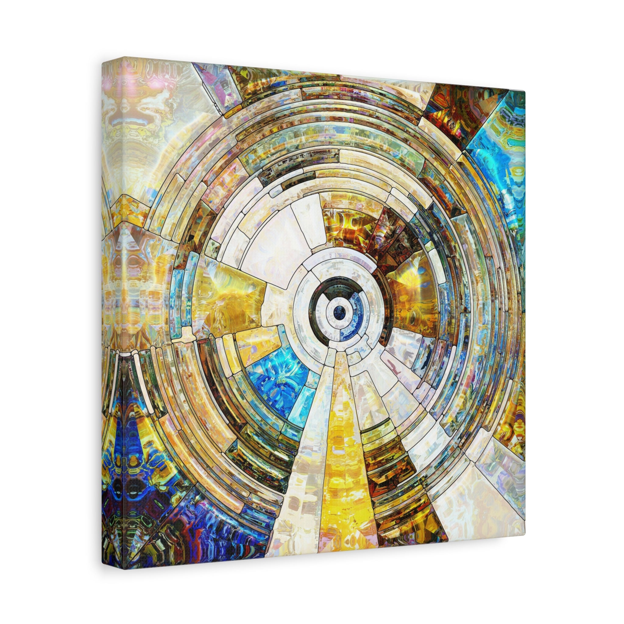 Abstract Geometric Mandala Matte Canvas Print — Stretched Wall Art