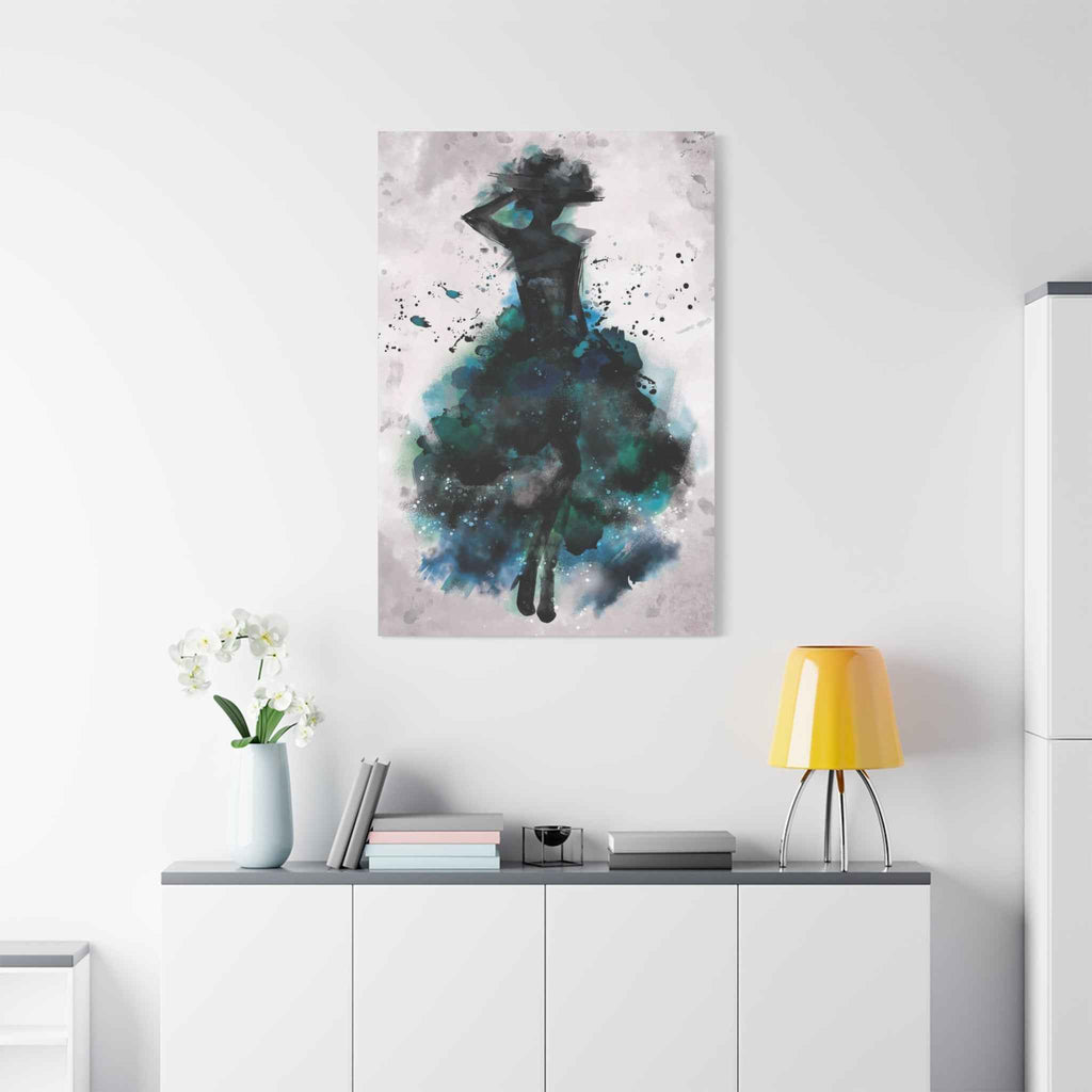 Teal Ballerina Canvas Art - Watercolor Matte Print - TheKaraHan